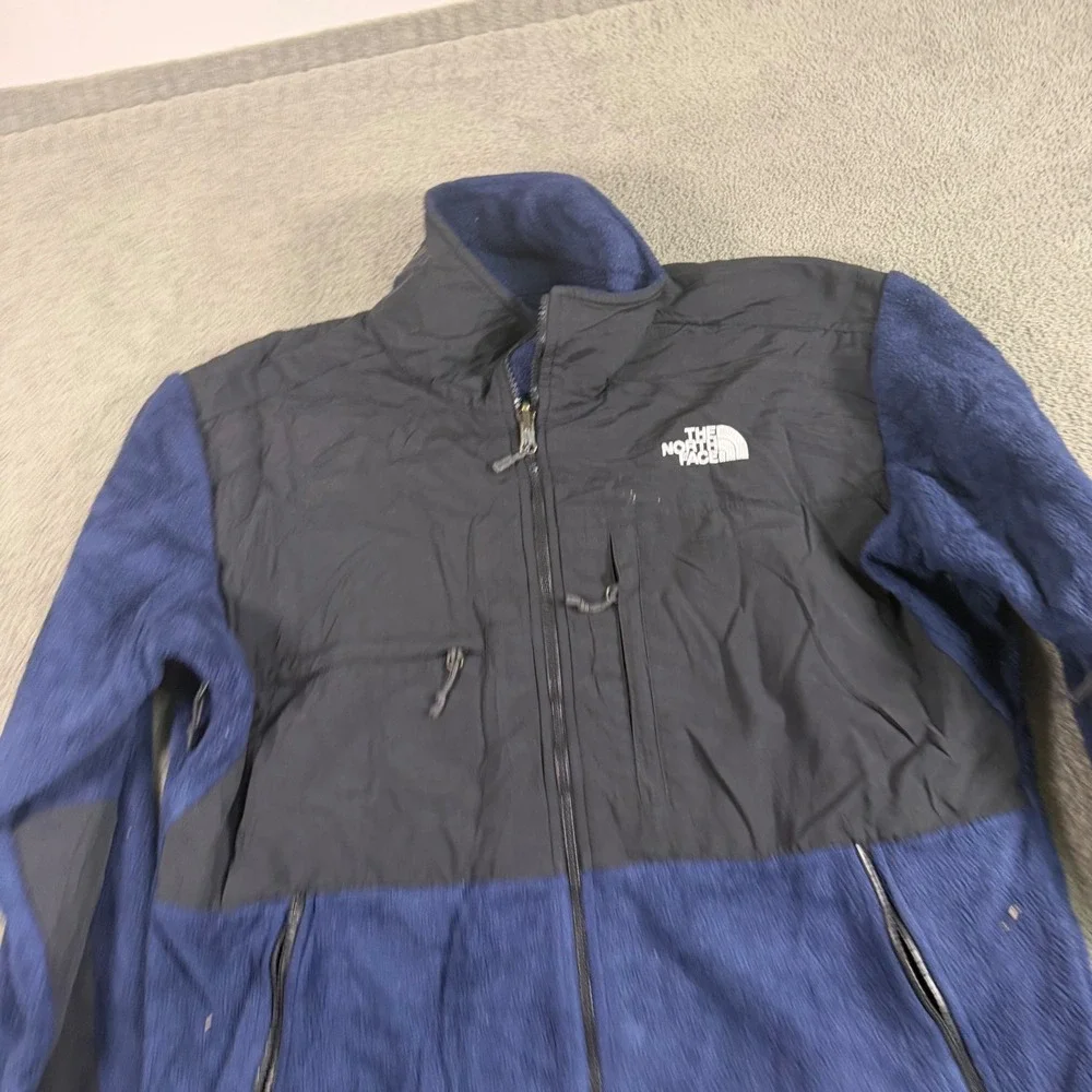The North Face Denali Fleece Jacket Mens Medium Navy Blue Black Full Zip 8838